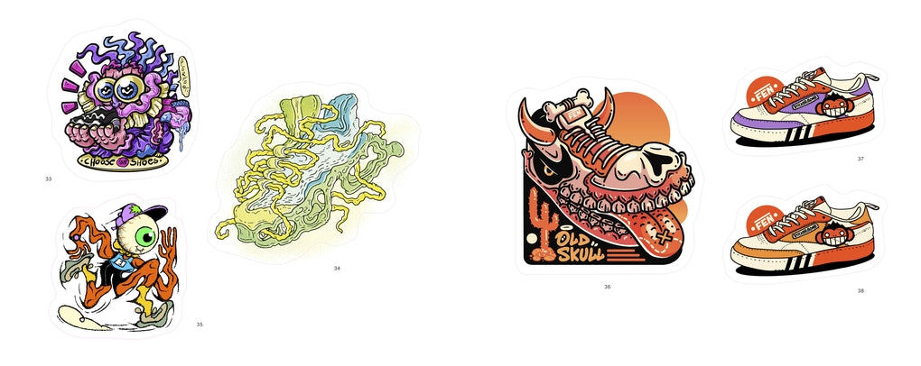 Stickerbomb Sneakers by  Stickerbomb