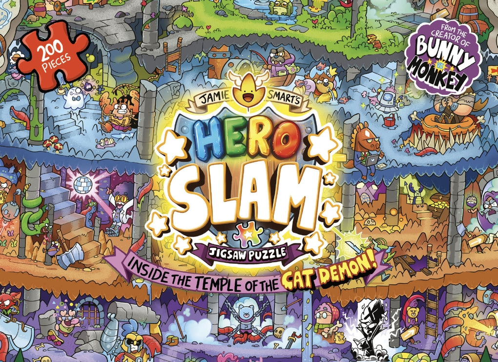 Jamie Smart's Hero Slam Jigsaw Puzzle: Inside the Temple of the Cat Demon by Jamie Smart