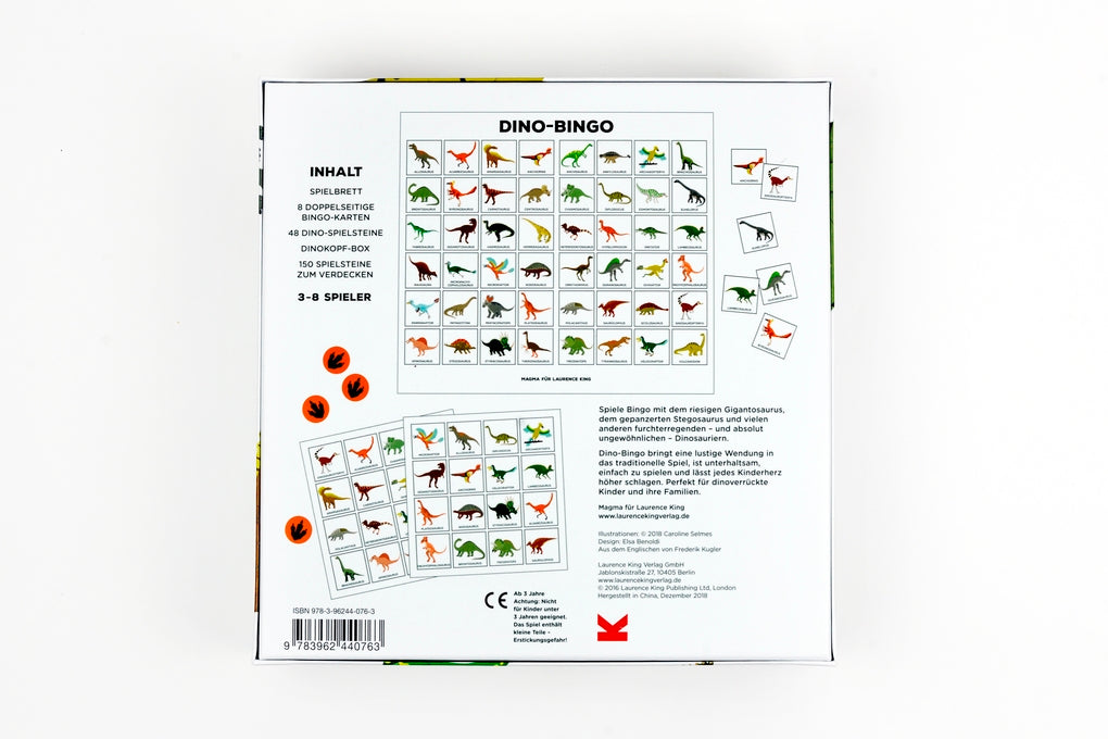 Dino-Bingo by Caroline Selmes, Laurence King Publishing, Frederik Kugler