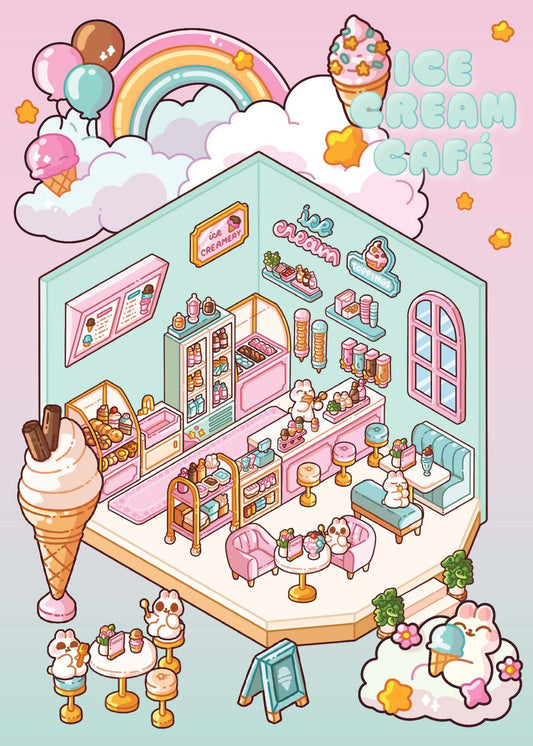 Ice-cream Cafe: Cute 'n' Cozy Mini Puzzle